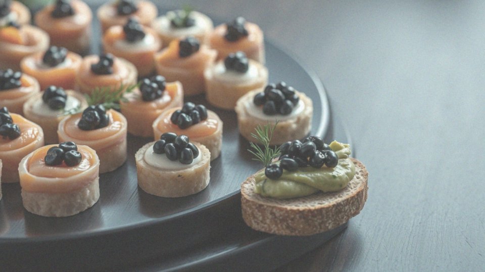 Jakie są eleganckie przekąski z kawiorem na przyjęcia?